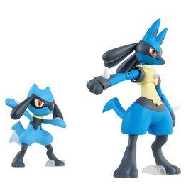 Bandai Pokepla Pokemon Model Kit: Riolu & Lucario