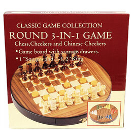John Hansen Company Walnut Round 3-in-1 Set
