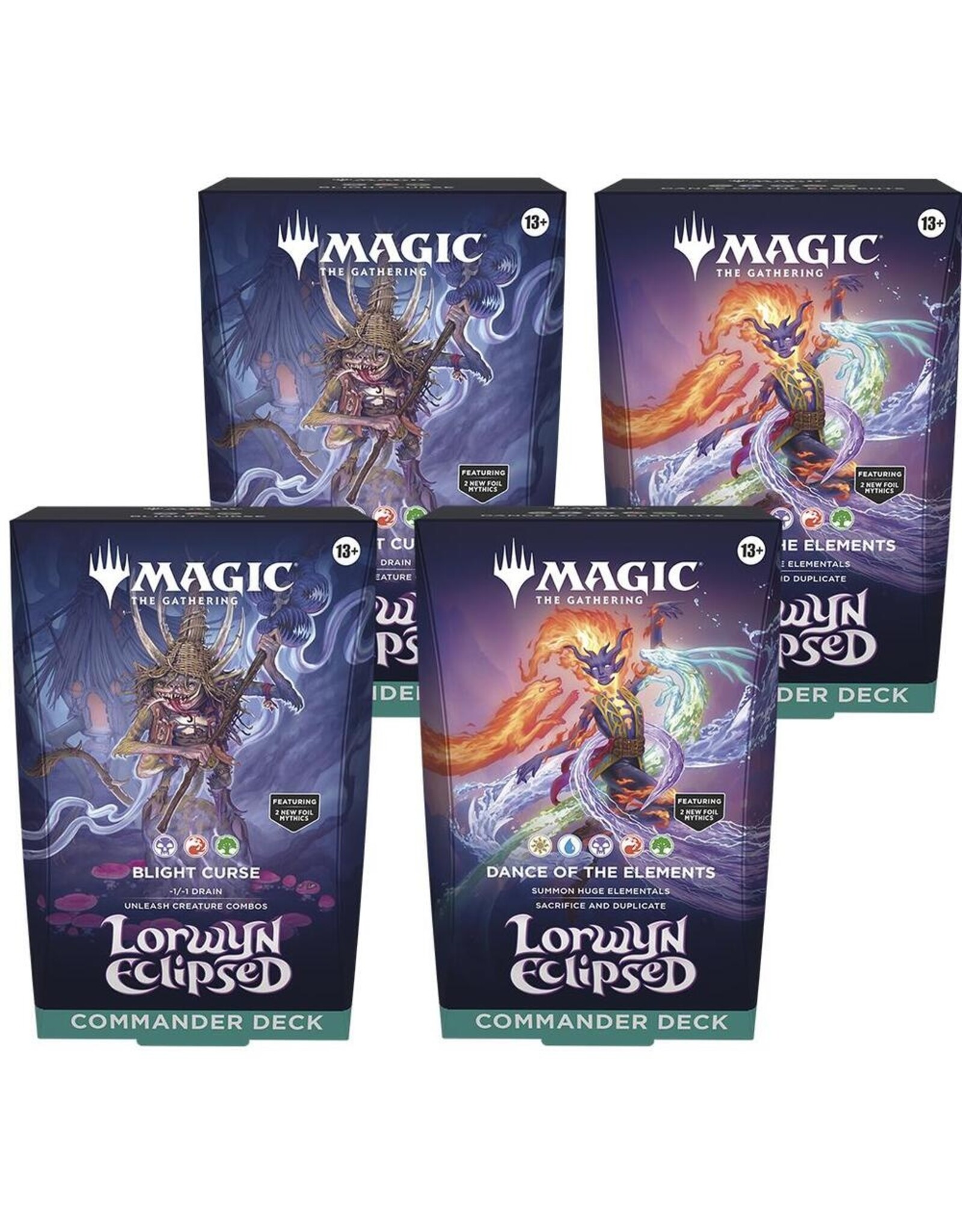 Magic Magic the Gathering CCG: Lorwyn Eclipsed Commander Deck Carton (4)