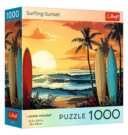 Trefl Puzzle: Surfing Sunset 1000 Piece (Trefl Red)