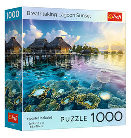 Trefl Puzzle: Tahiti Sunset 1000 Piece (Trefl Red)