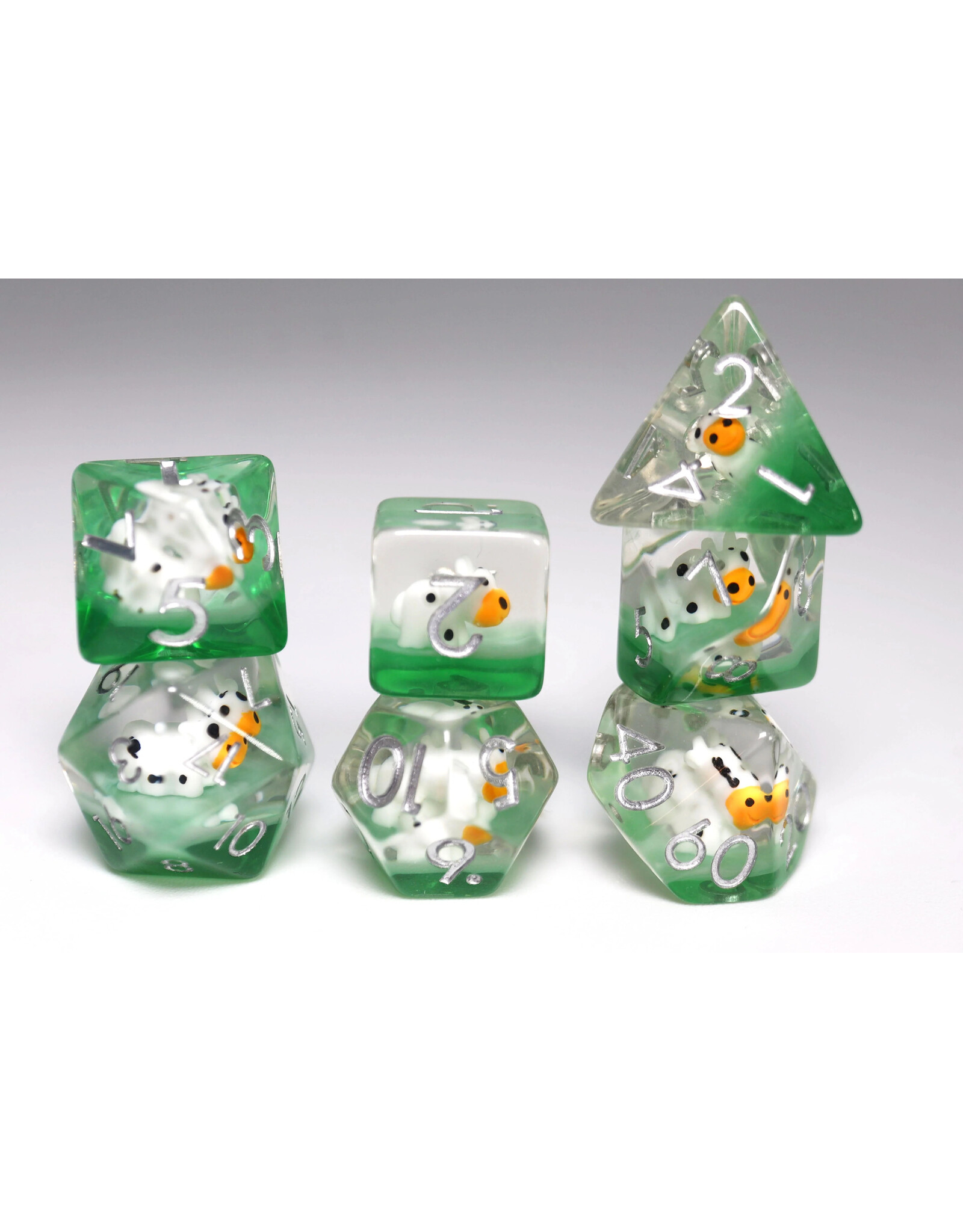 Foam Brain Grazing Cow RPG Dice Set