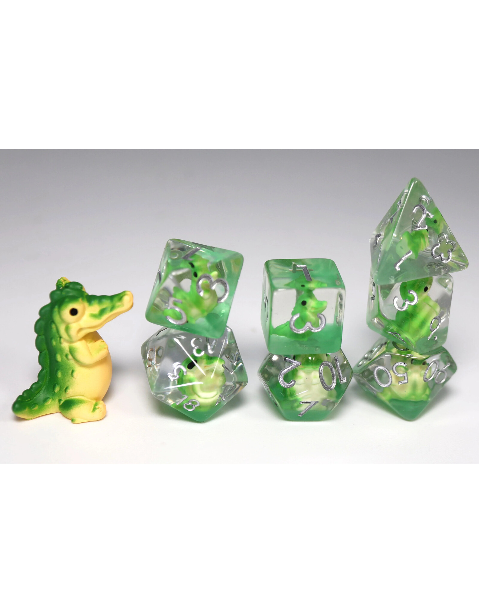 Foam Brain Smiling Crocodile RPG Dice Set
