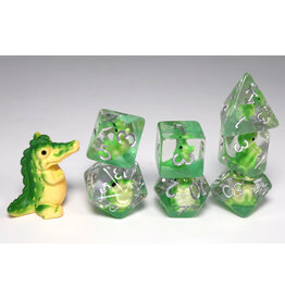 Foam Brain Smiling Crocodile RPG Dice Set