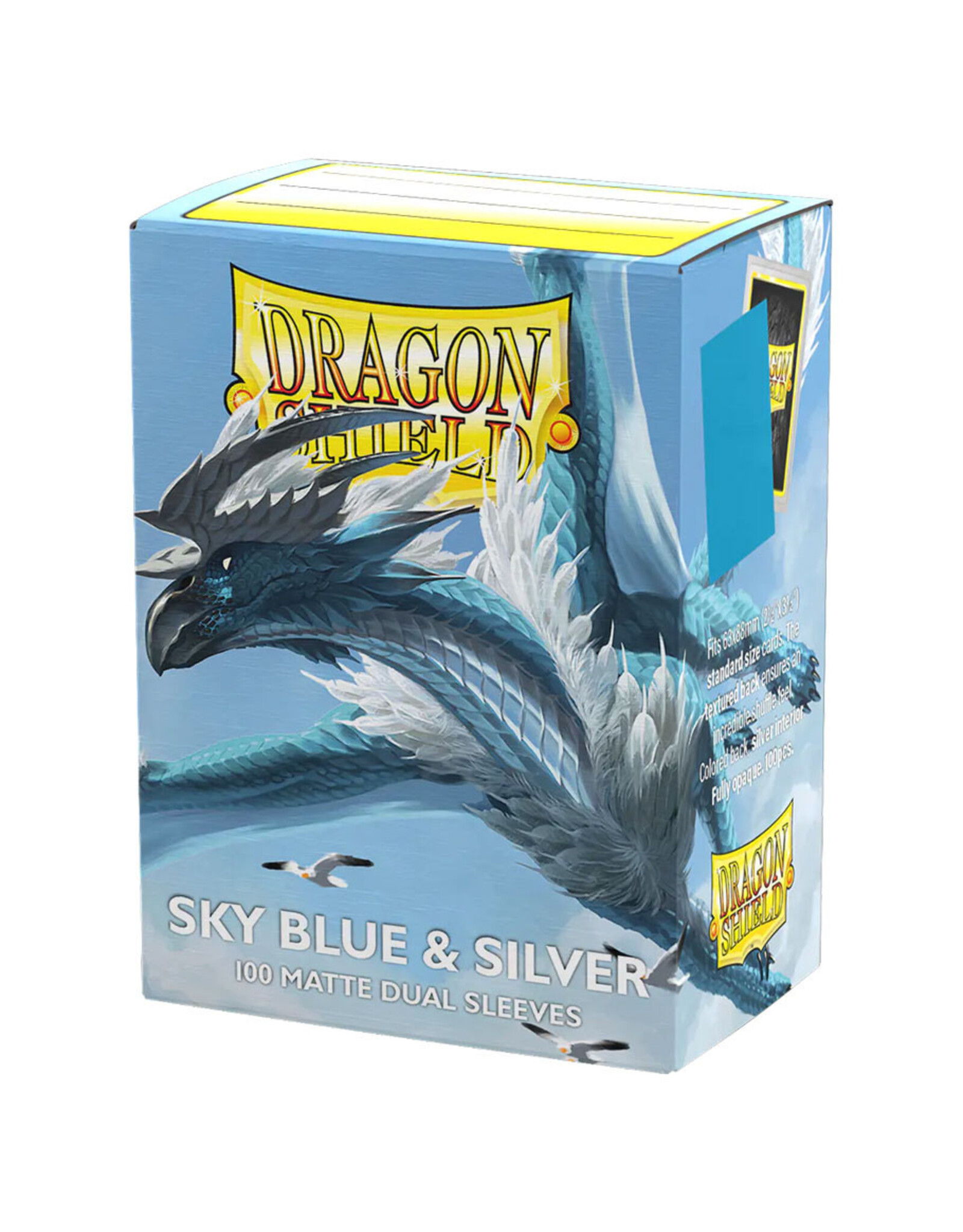 Deck Protector: Dual Matte: Sky Blue & Silver (100)