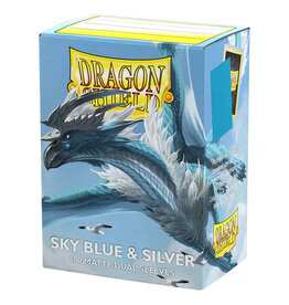 Deck Protector: Dual Matte: Sky Blue & Silver (100)