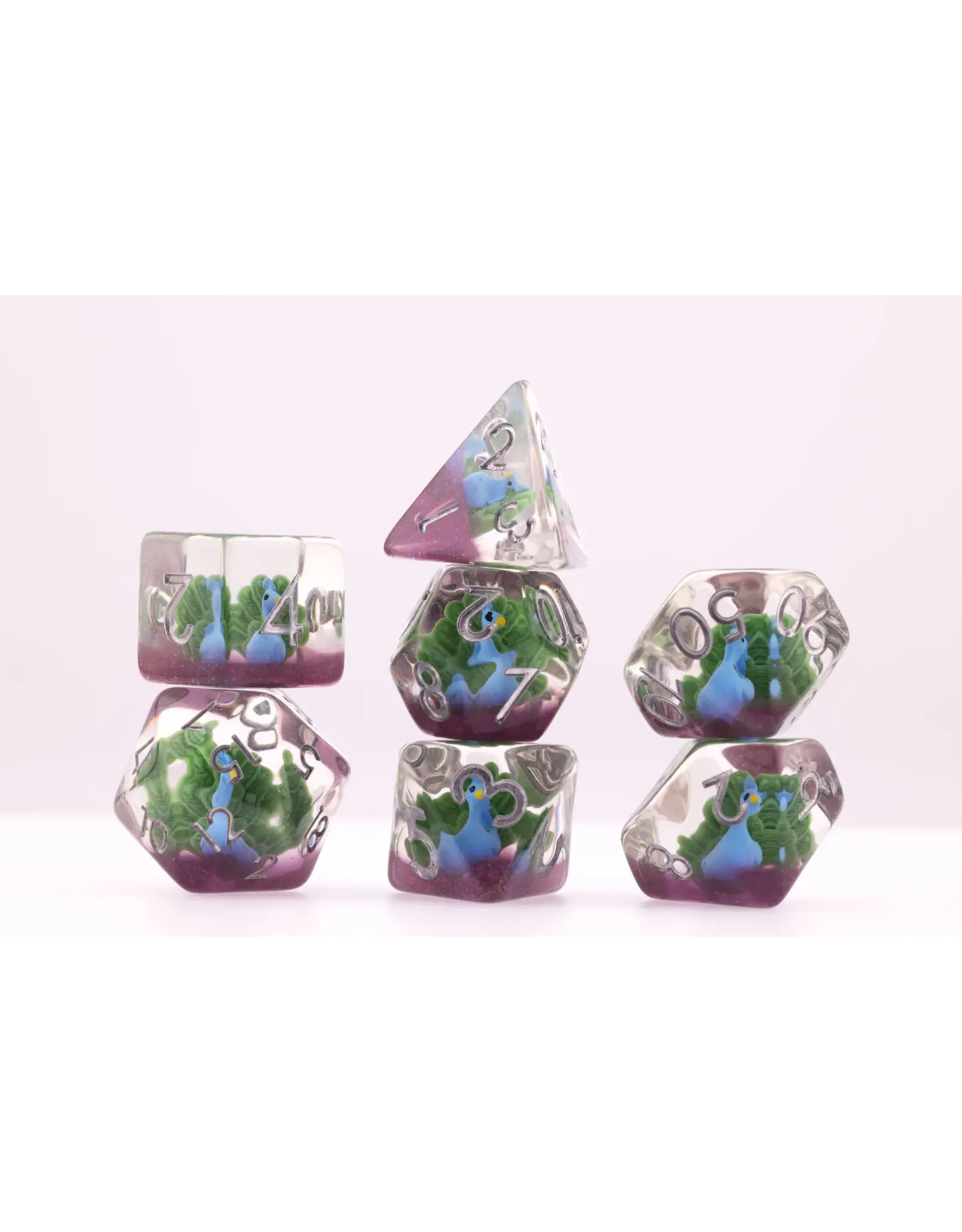 Foam Brain Vibrant Peacock RPG Dice Set