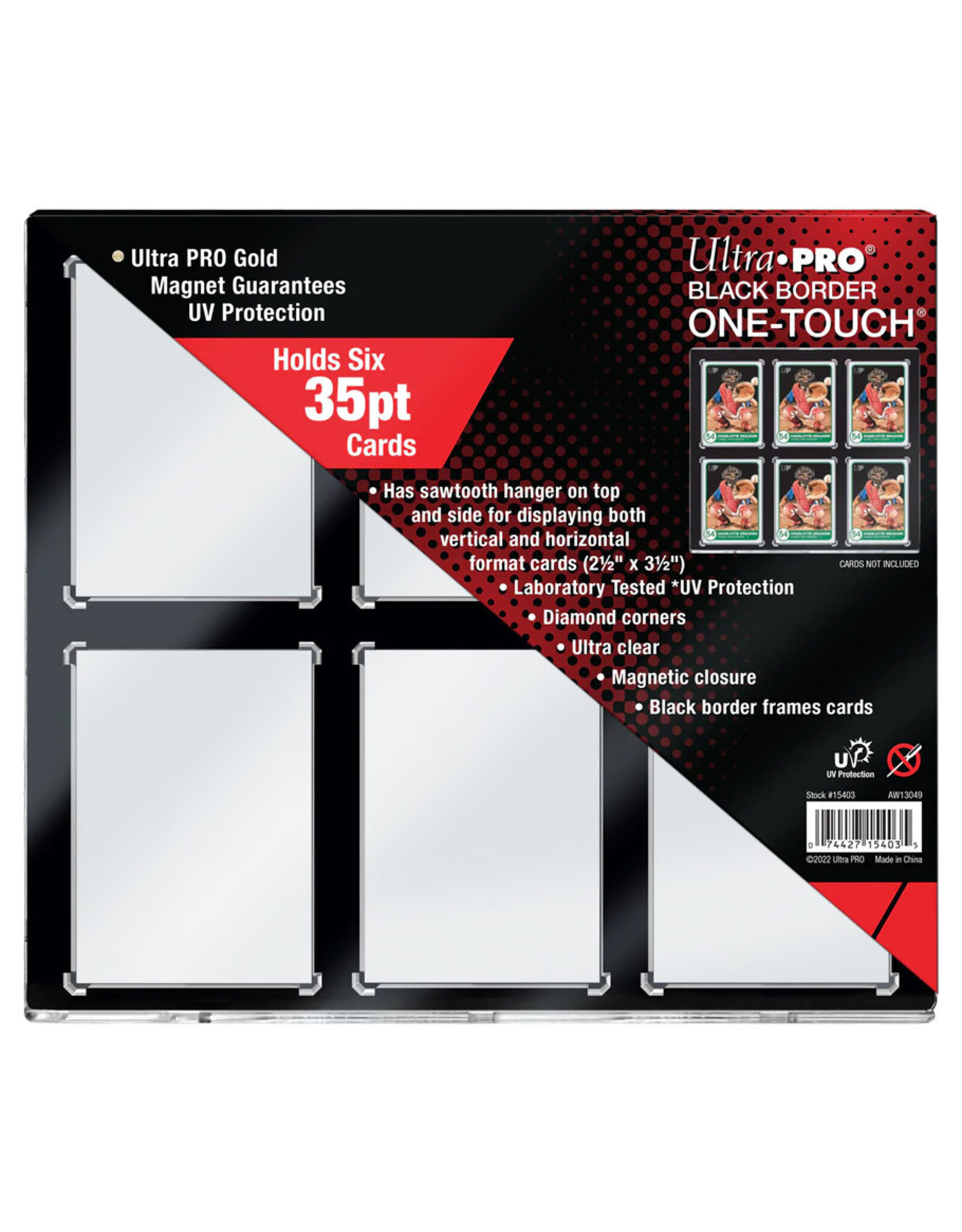 Ultra Pro One-Touch: 35PT 6-Card Black Border