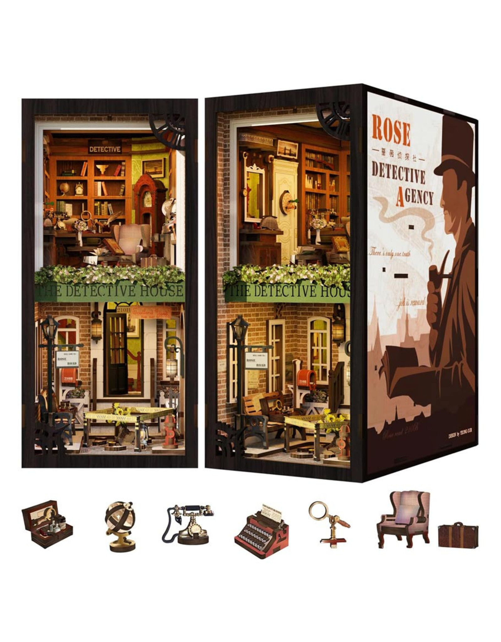 CuteBee Rose Detective Agency Book Nook