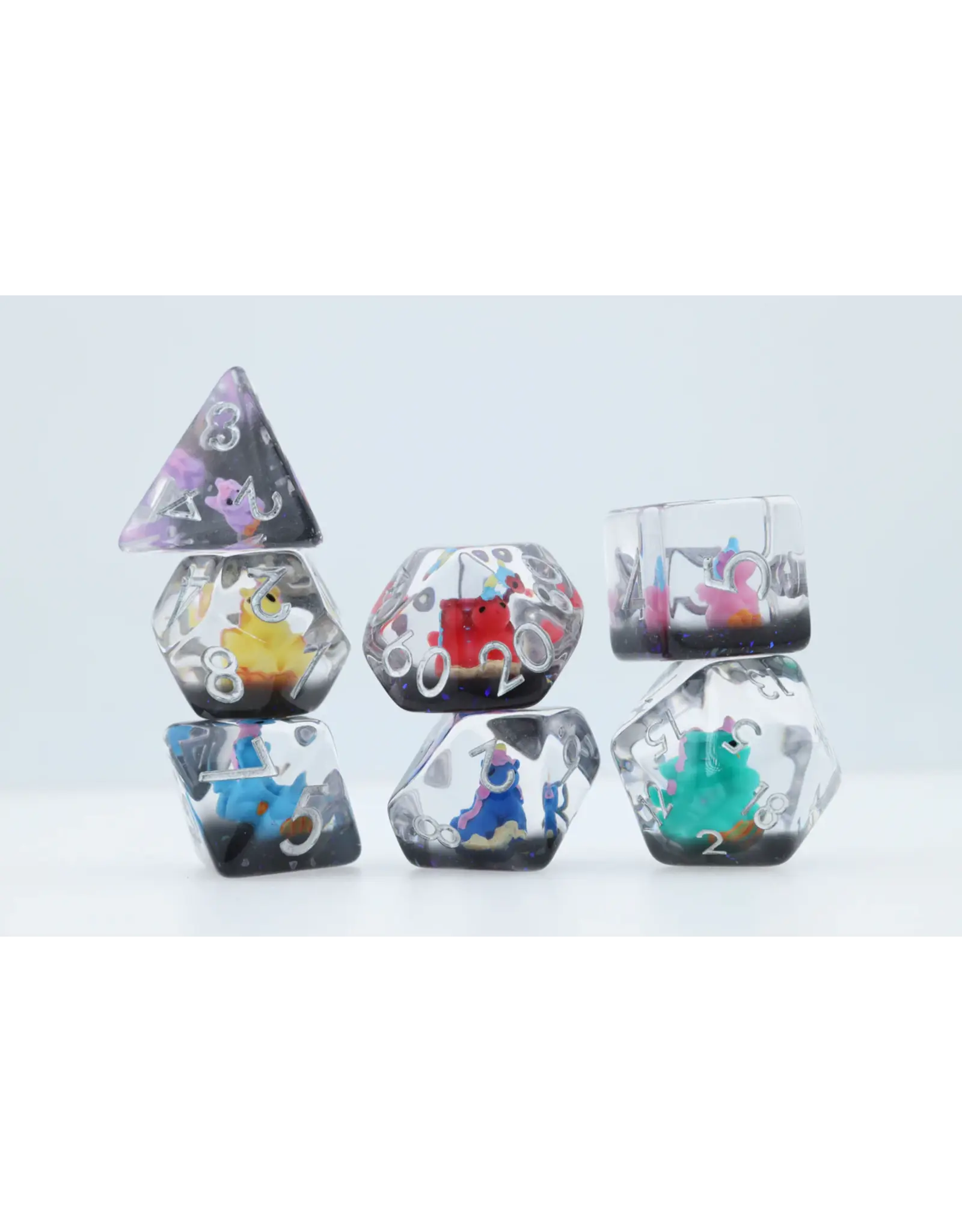 Foam Brain Unicorn Party RPG Dice Set