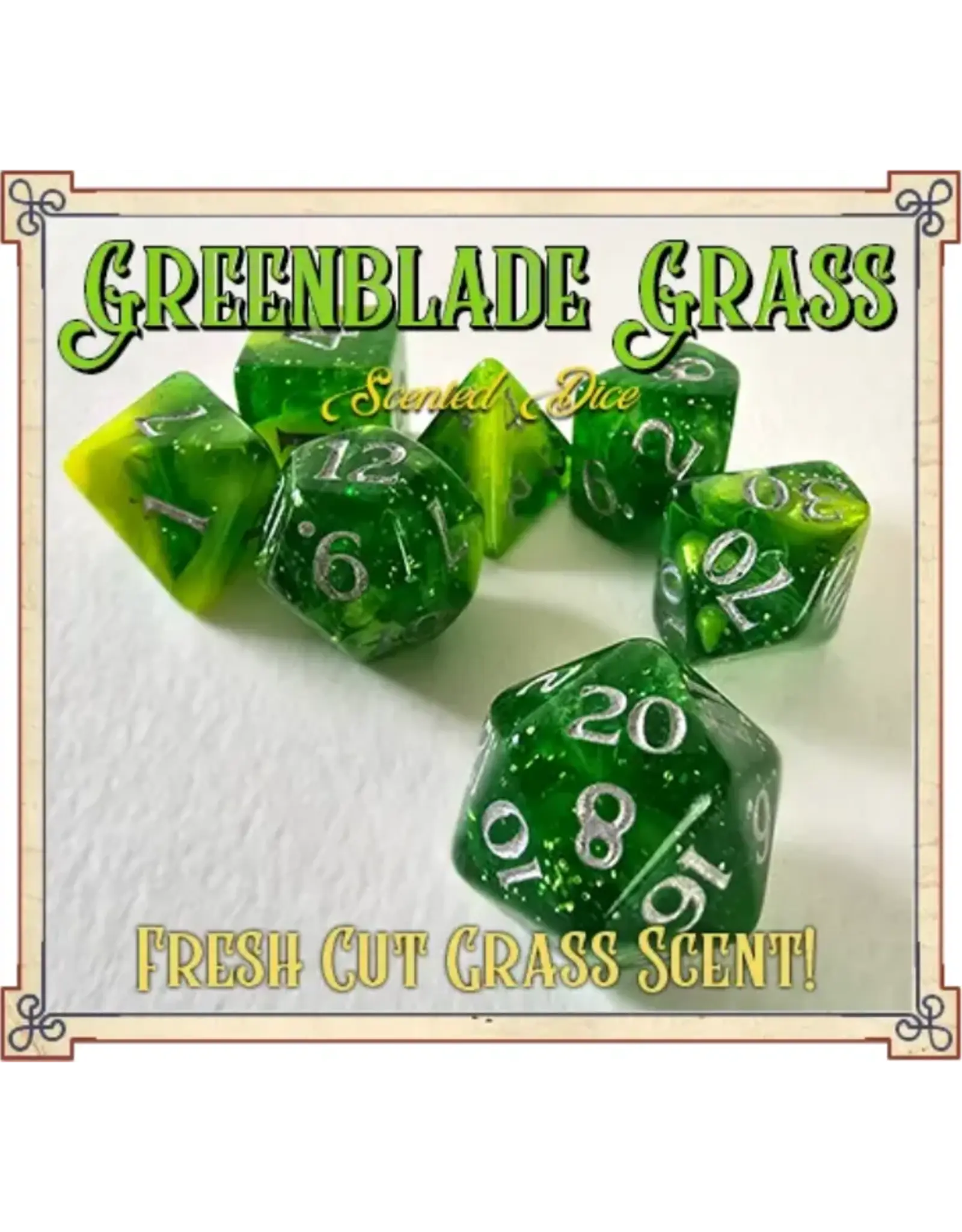 Scented Dice 7 Die Set Arcane Green Blade Grass