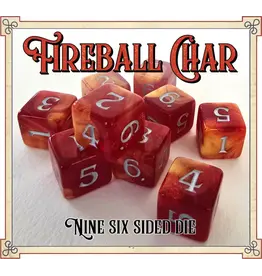 Scented Dice D6 Set Fireball Char