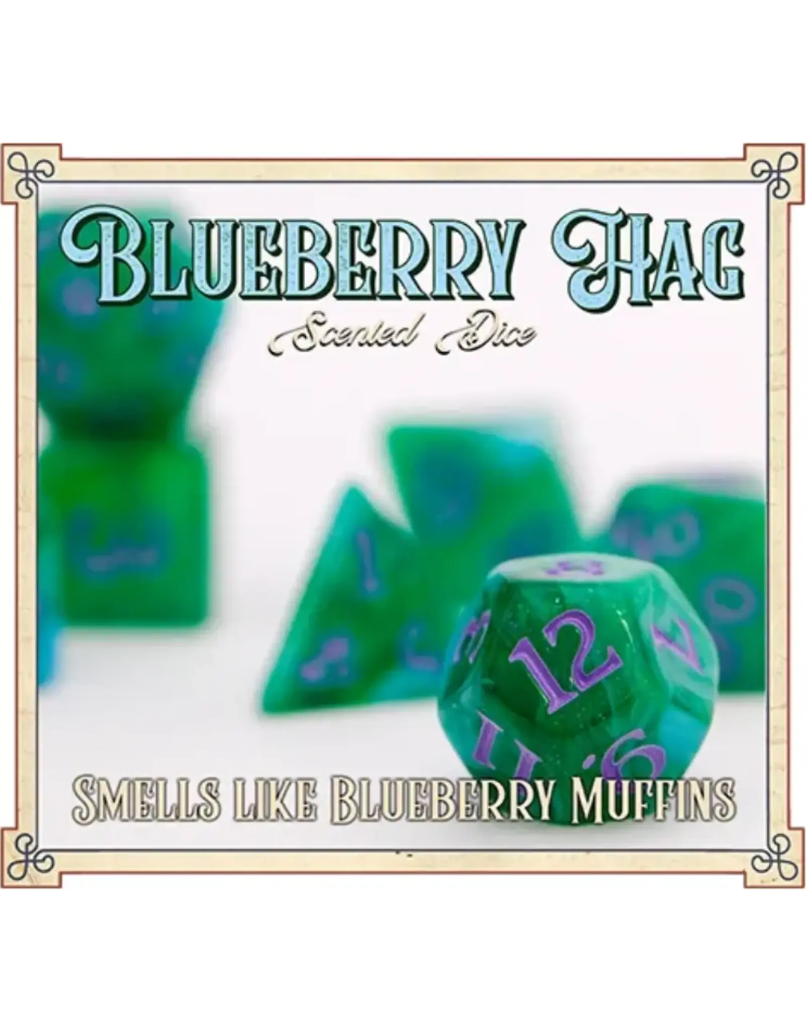 Scented Dice 7 Die Set Arcane Blueberry Hag