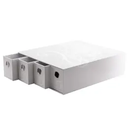 Fortress Card Drawers: Horizontal 4: White