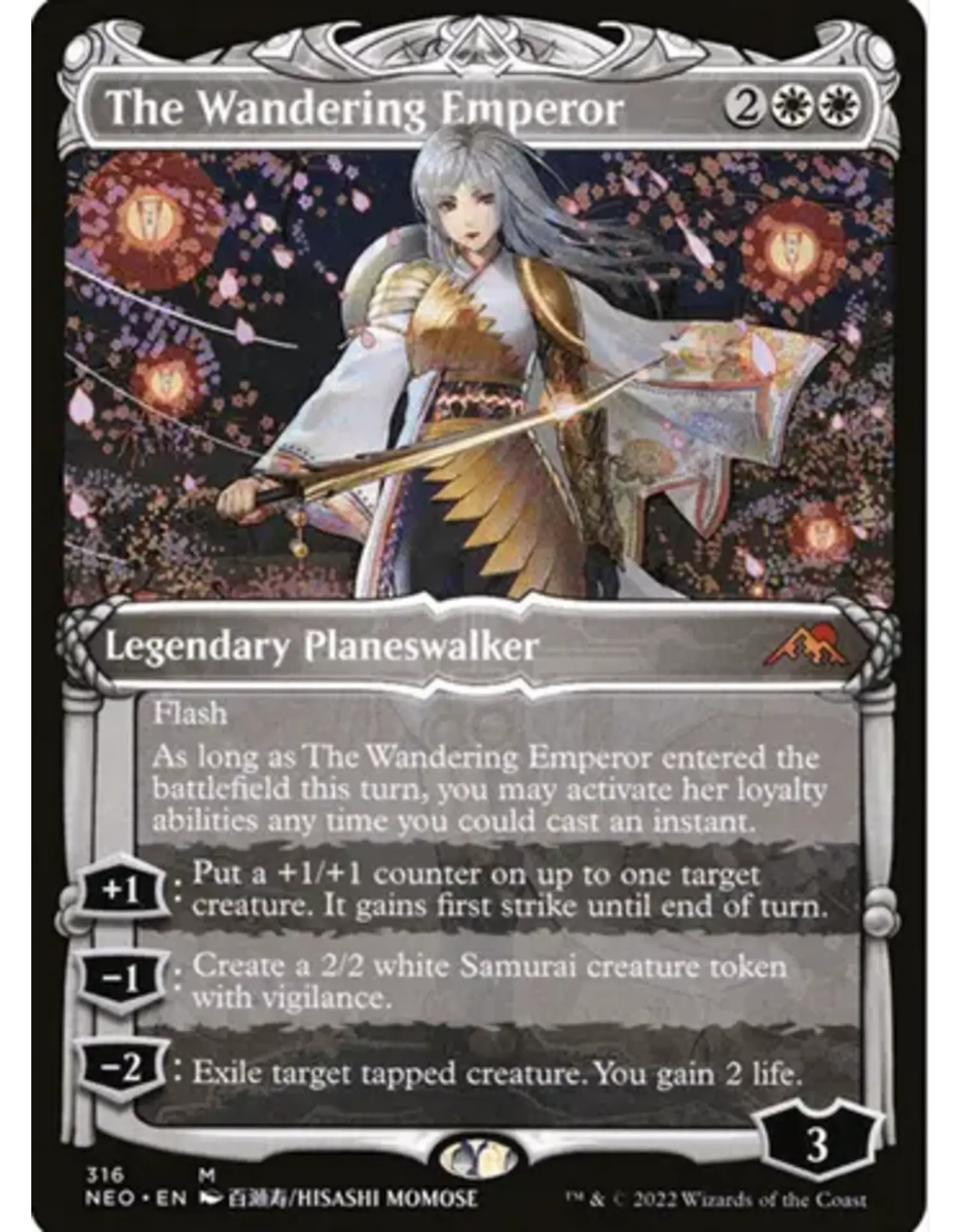 Magic: The Gathering The Wandering Emperor Card Single Sided Fleece Throw Blanket | 45 x 60 Inches
