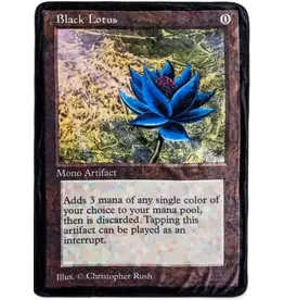 Magic: The Gathering Black Lotus Card Single Sided Fleece Throw Blanket | 45 x 60 Inches