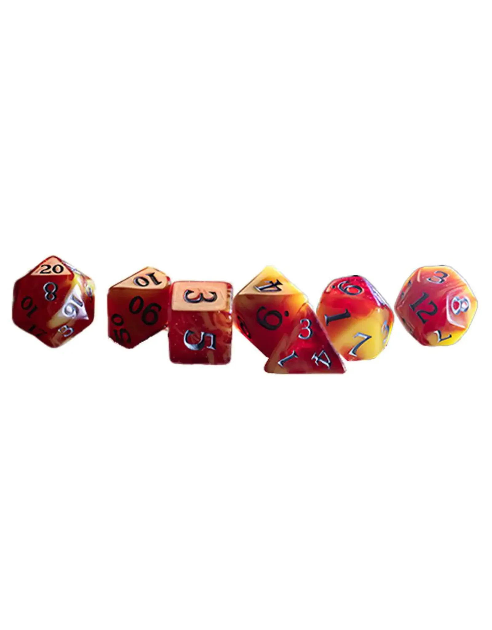 Scented Dice 7 Die Set Arcane Fireball Char