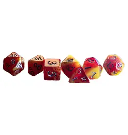 Scented Dice 7 Die Set Arcane Fireball Char