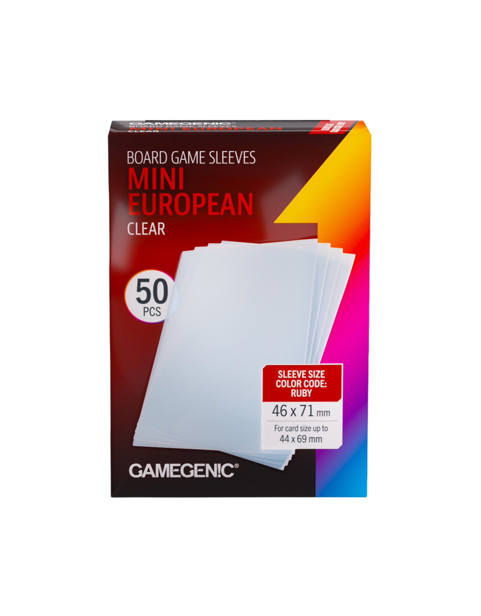 GameGenic Board Game Sleeves Mini European Clear