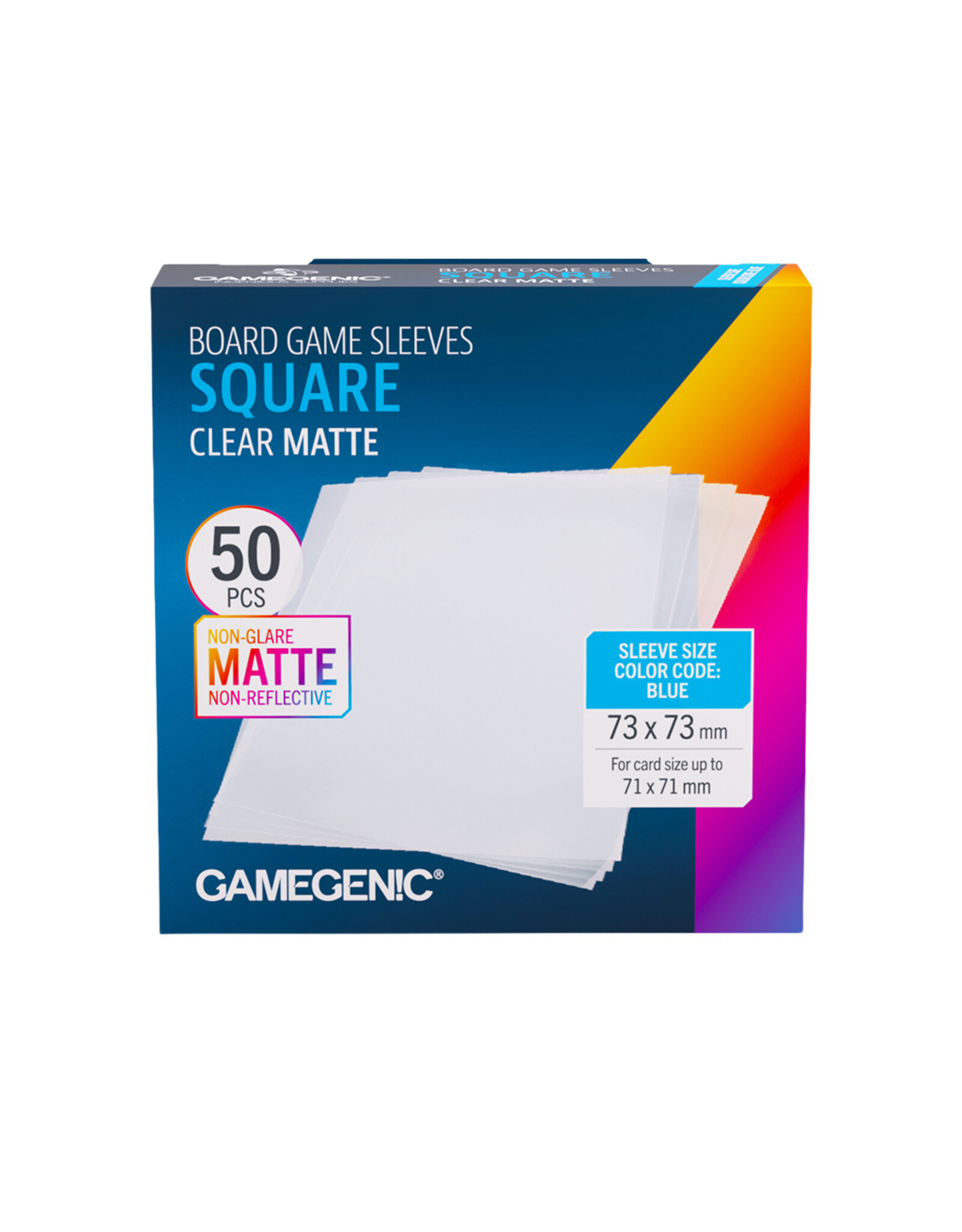 GameGenic Board Game Sleeves Square Clear Matte