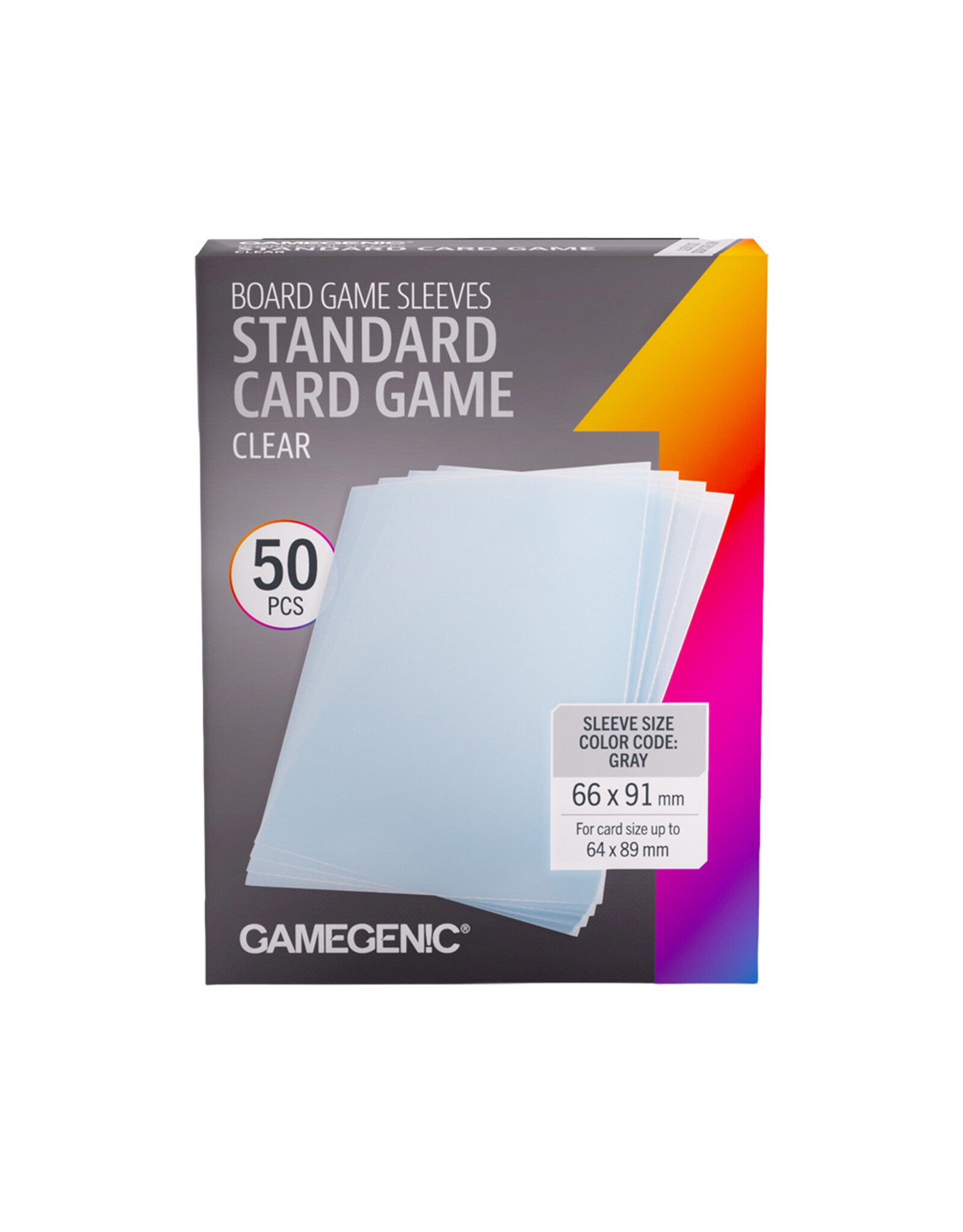 GameGenic Board Game Sleeves Standard Card Game Clear