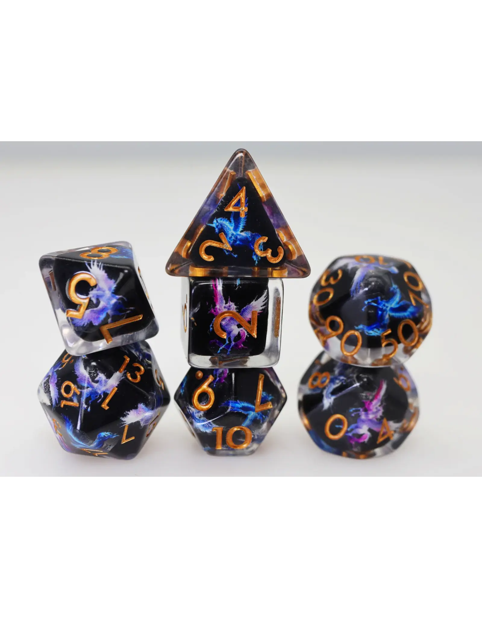 Foam Brain Dark Pegasus RPG Dice Set