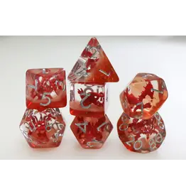 Foam Brain Young Red Dragon RPG Dice Set