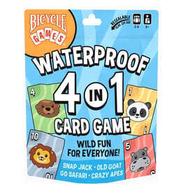 Bicycle Bicycle: Waterproof 4 in 1 (Go Fish, Crazy 8s, Slap Jack, Old Maid)