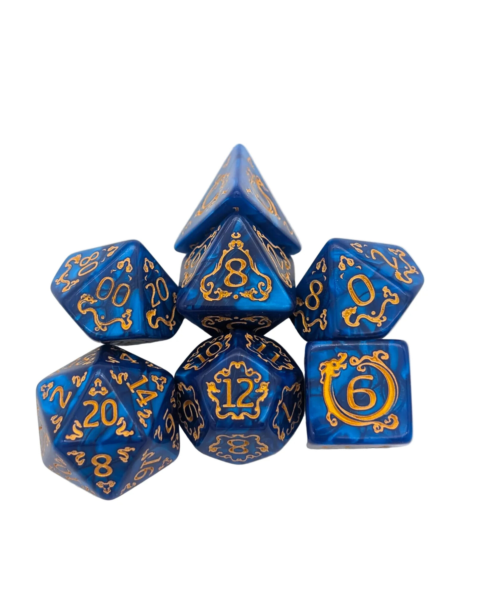 Mystery Dice Goblin Dragon Blue Dice Set