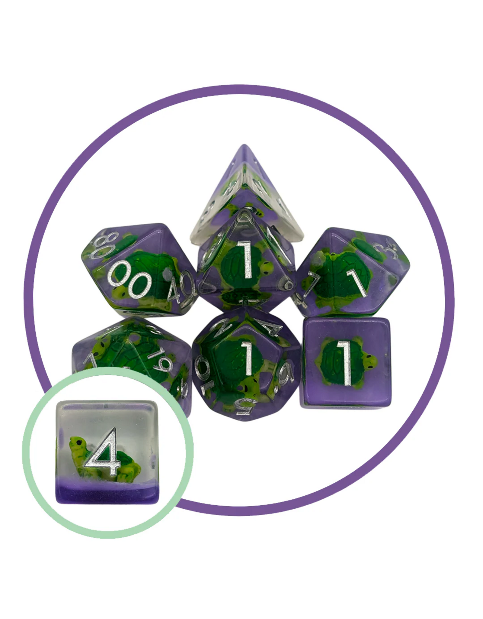 Mystery Dice Goblin Turtle Inclusion Dice Set