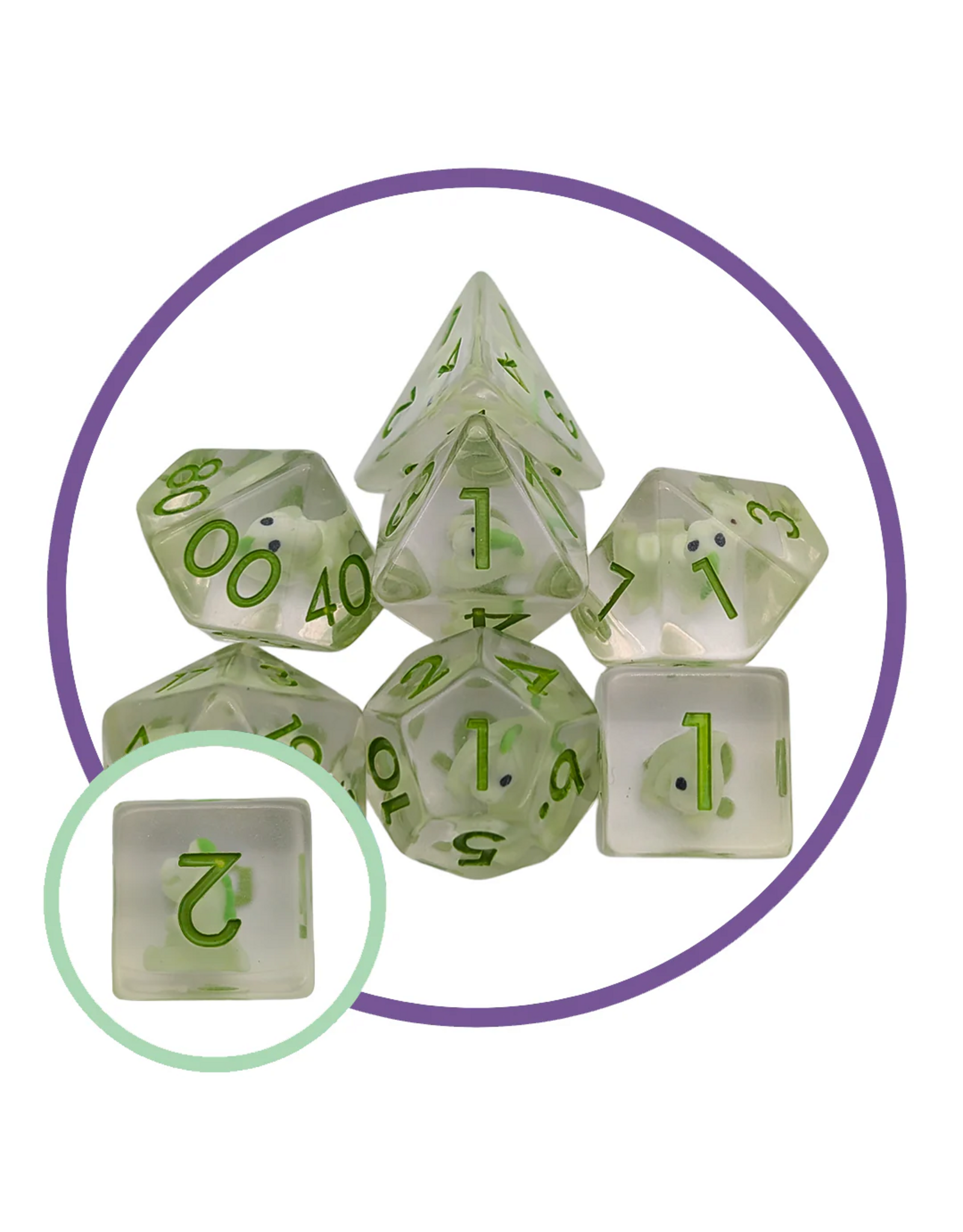 Mystery Dice Goblin Rex Green Inclusion Dice Set