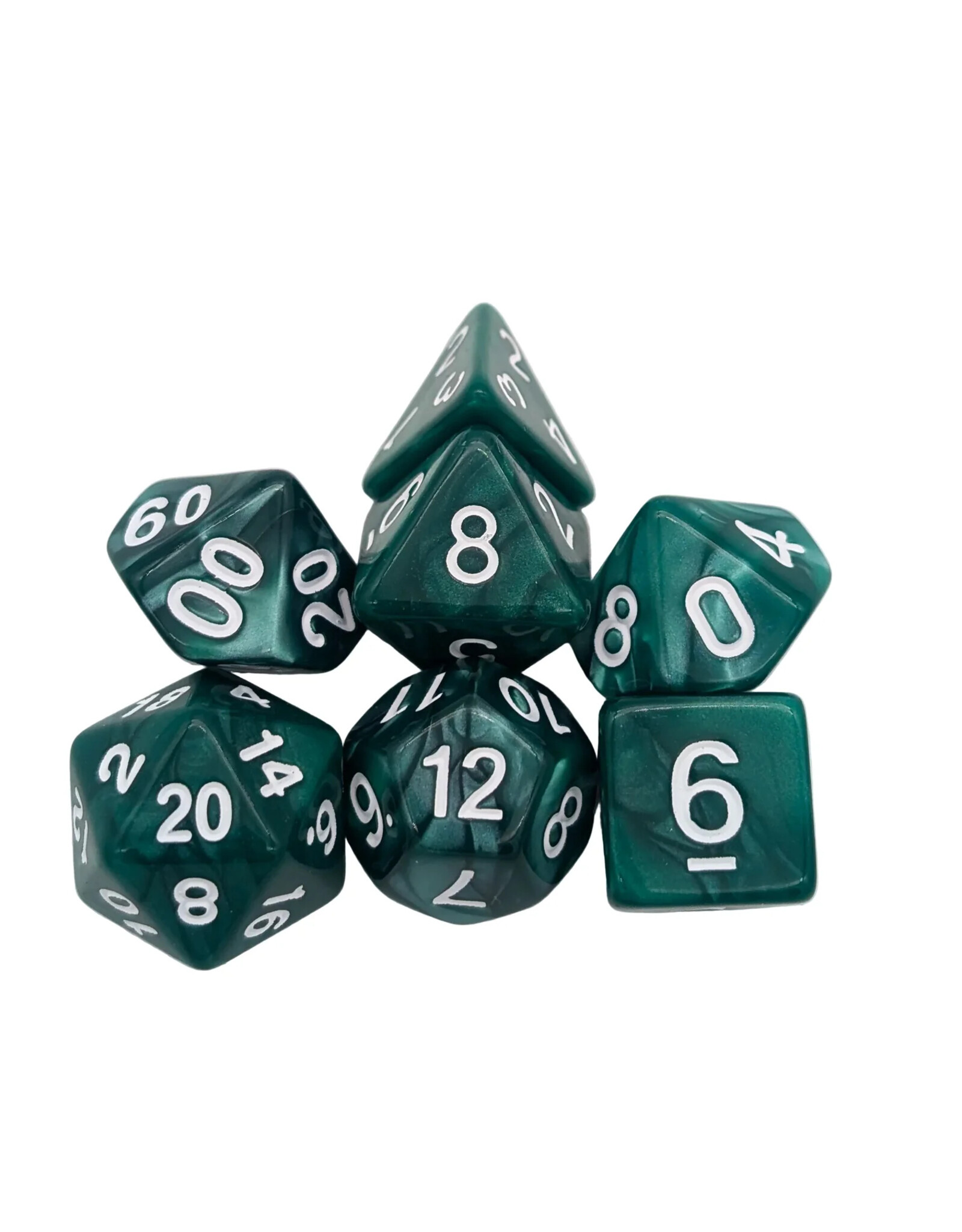 Mystery Dice Goblin Pearl Hunter Green Dice Set