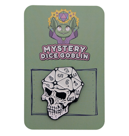 Mystery Dice Goblin Skull D20 RPG Pin