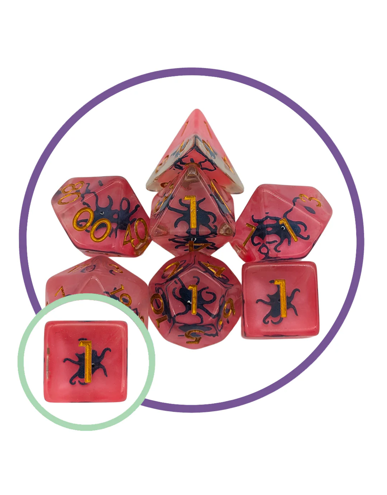 Mystery Dice Goblin Octopus Inclusion Dice Set
