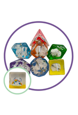 Mystery Dice Goblin Rainbow Clouds Multi-Coloured Inclusion Dice Set