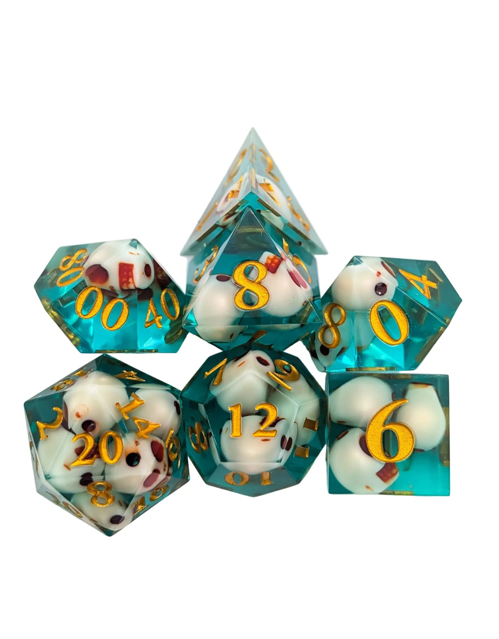 Mystery Dice Goblin Skull Green Sharp Dice Set