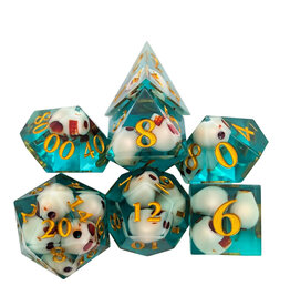 Mystery Dice Goblin Skull Green Sharp Dice Set