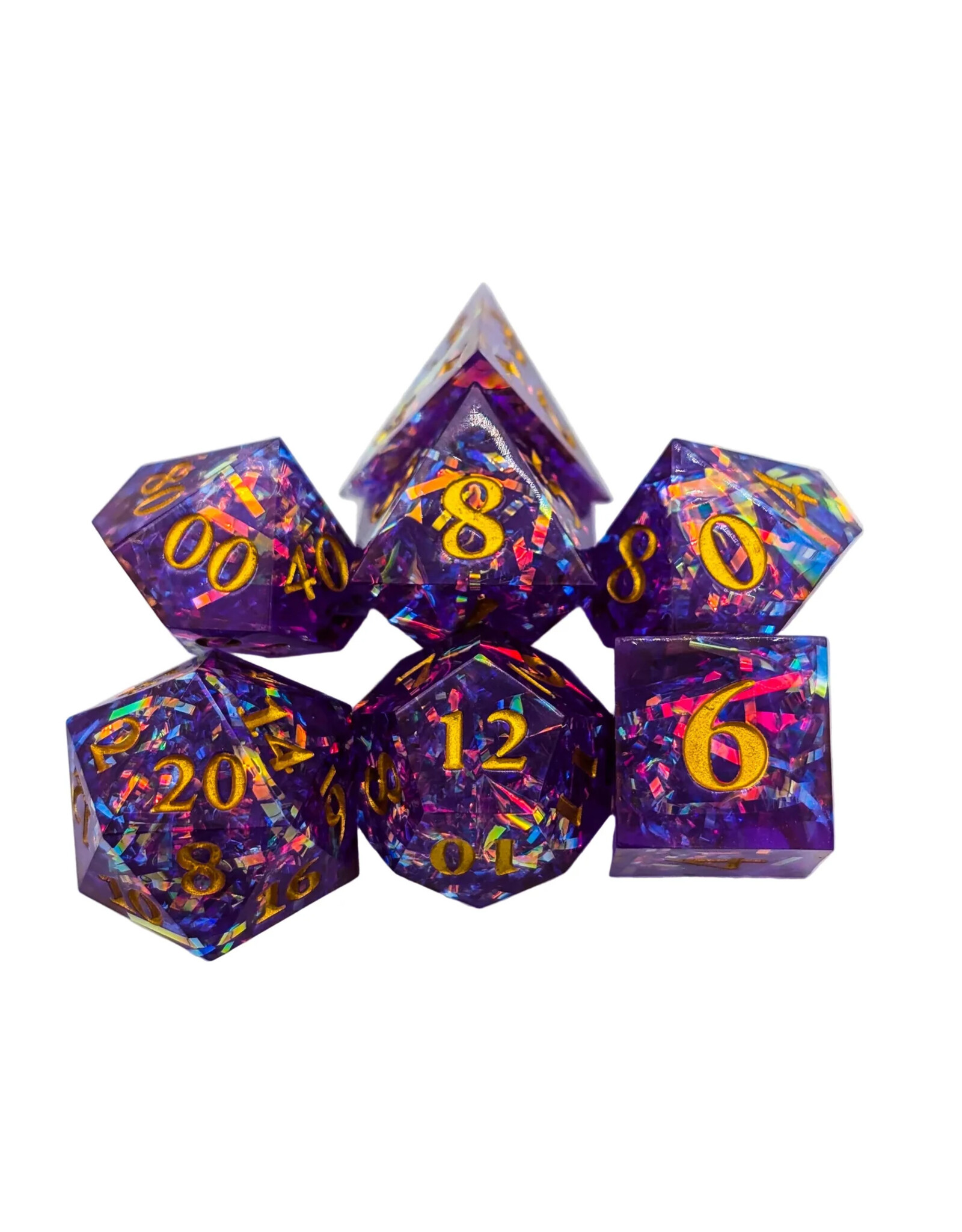 Mystery Dice Goblin Shine Purple Sharp Dice Set