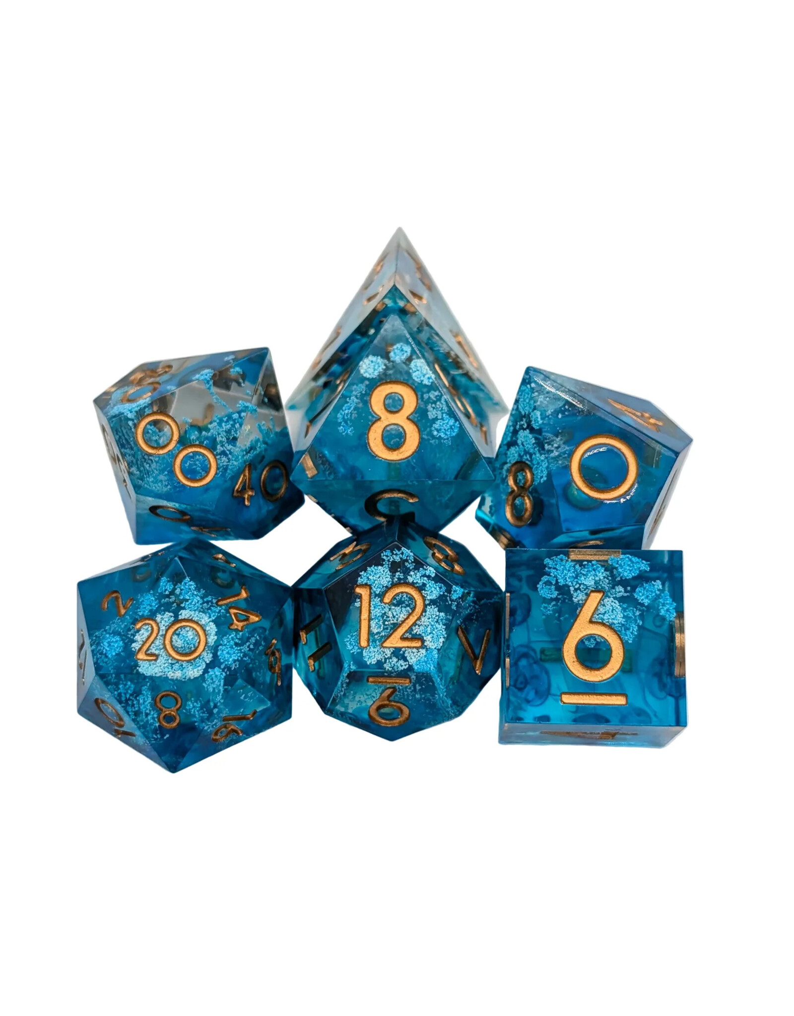 Mystery Dice Goblin Foil Blue Sharp Dice Set
