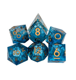 Mystery Dice Goblin Foil Blue Sharp Dice Set
