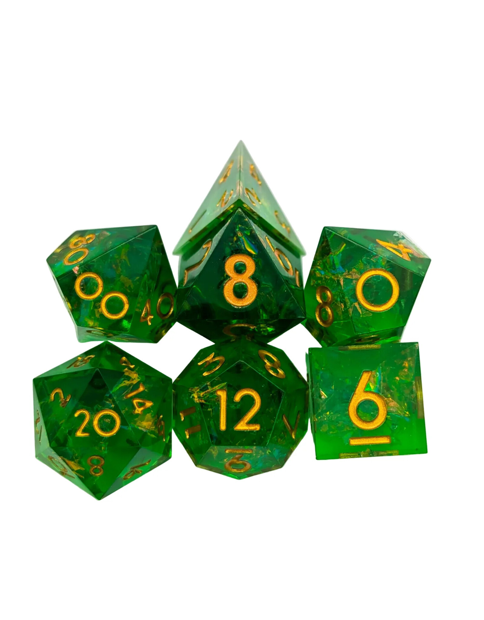Mystery Dice Goblin Bright Green Sharp Dice Set