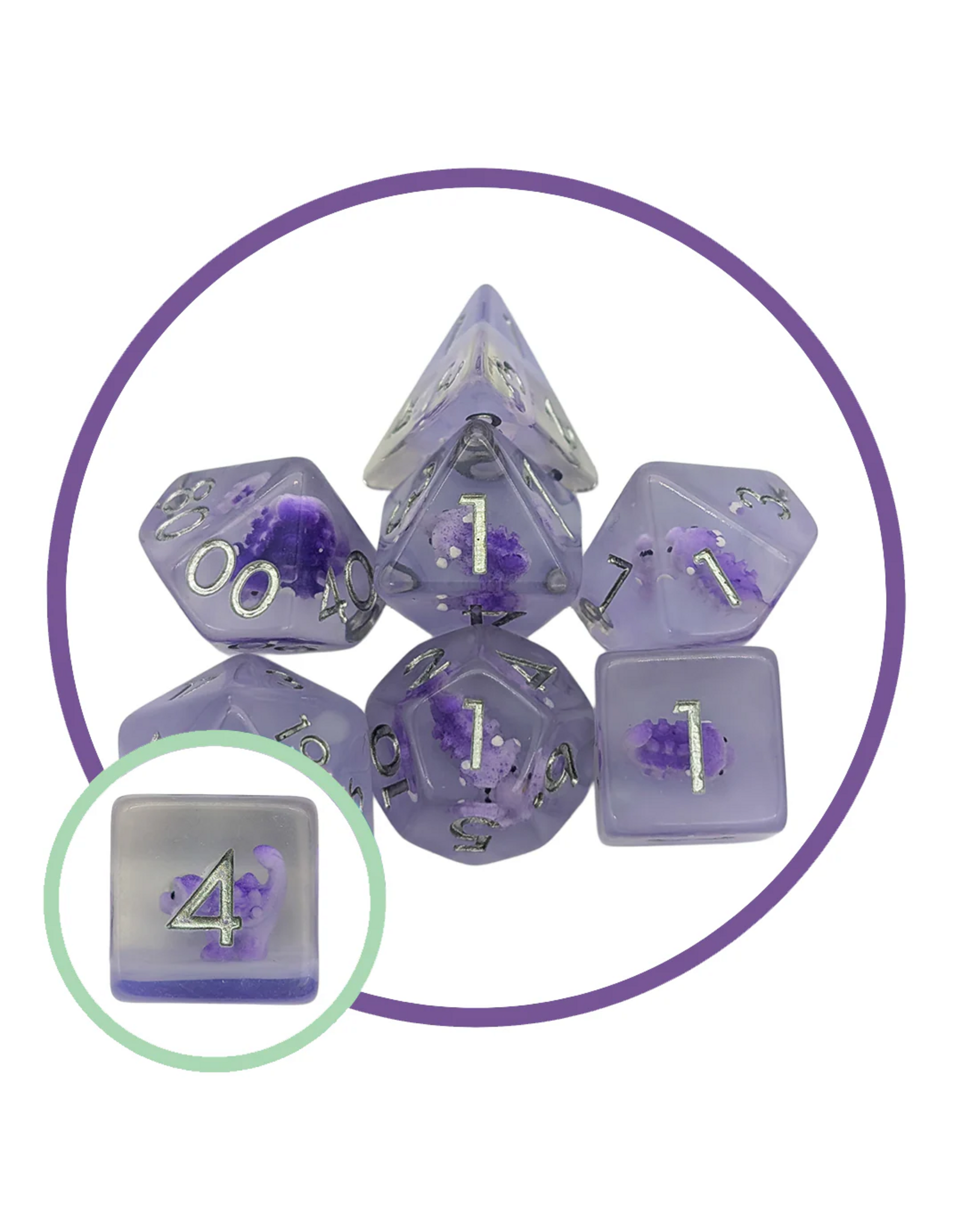 Mystery Dice Goblin Ankylosaurus Inclusion Dice Set