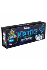 Metallic Dice Games 7-Set: Mystery Misfit: Sharp Edge Resin Polyhedral Dice Set