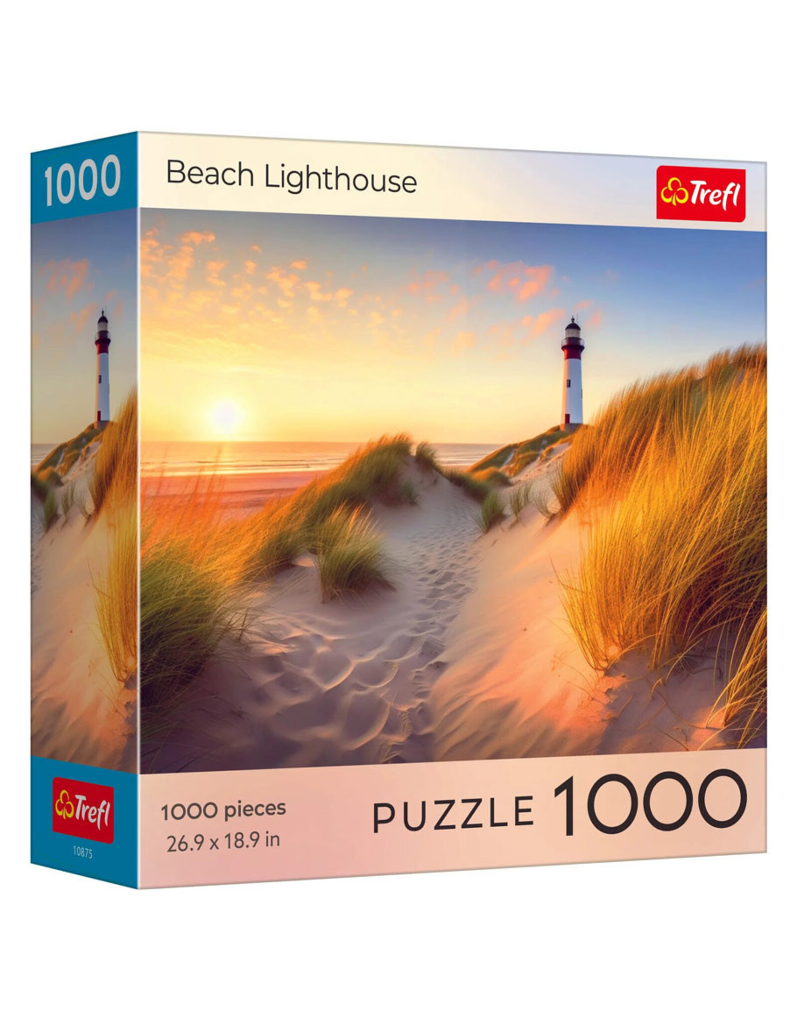 Trefl Puzzle: Sunsets Beach Lighthouse 1000 Piece (Trefl Red)