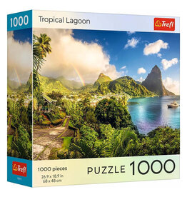 Trefl Puzzle: Sunsets Tropical Lagoon 1000 Piece (Trefl Red)