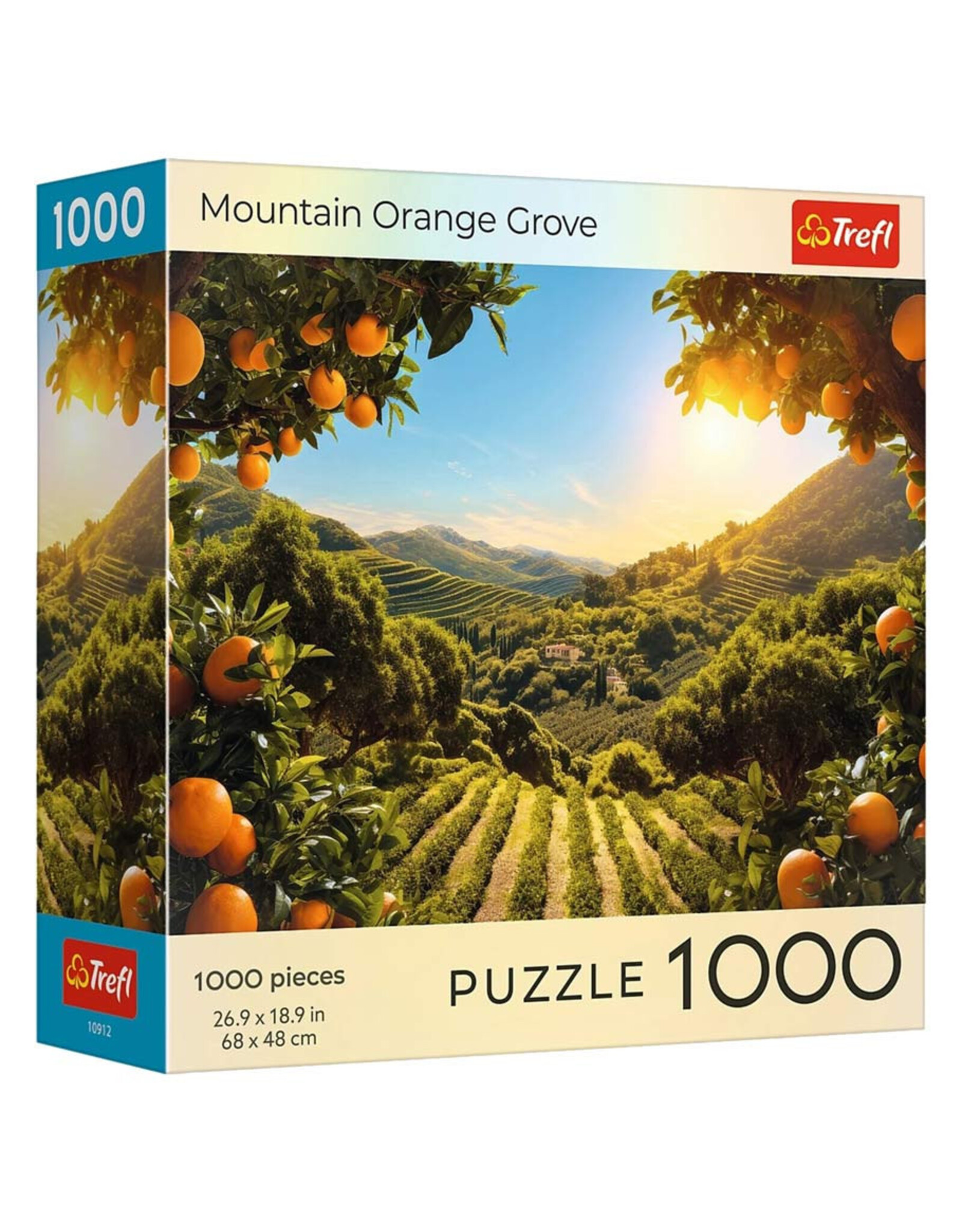 Trefl Puzzle: Sunsets Mountain Orange Grove 1000 Piece (Trefl Red)