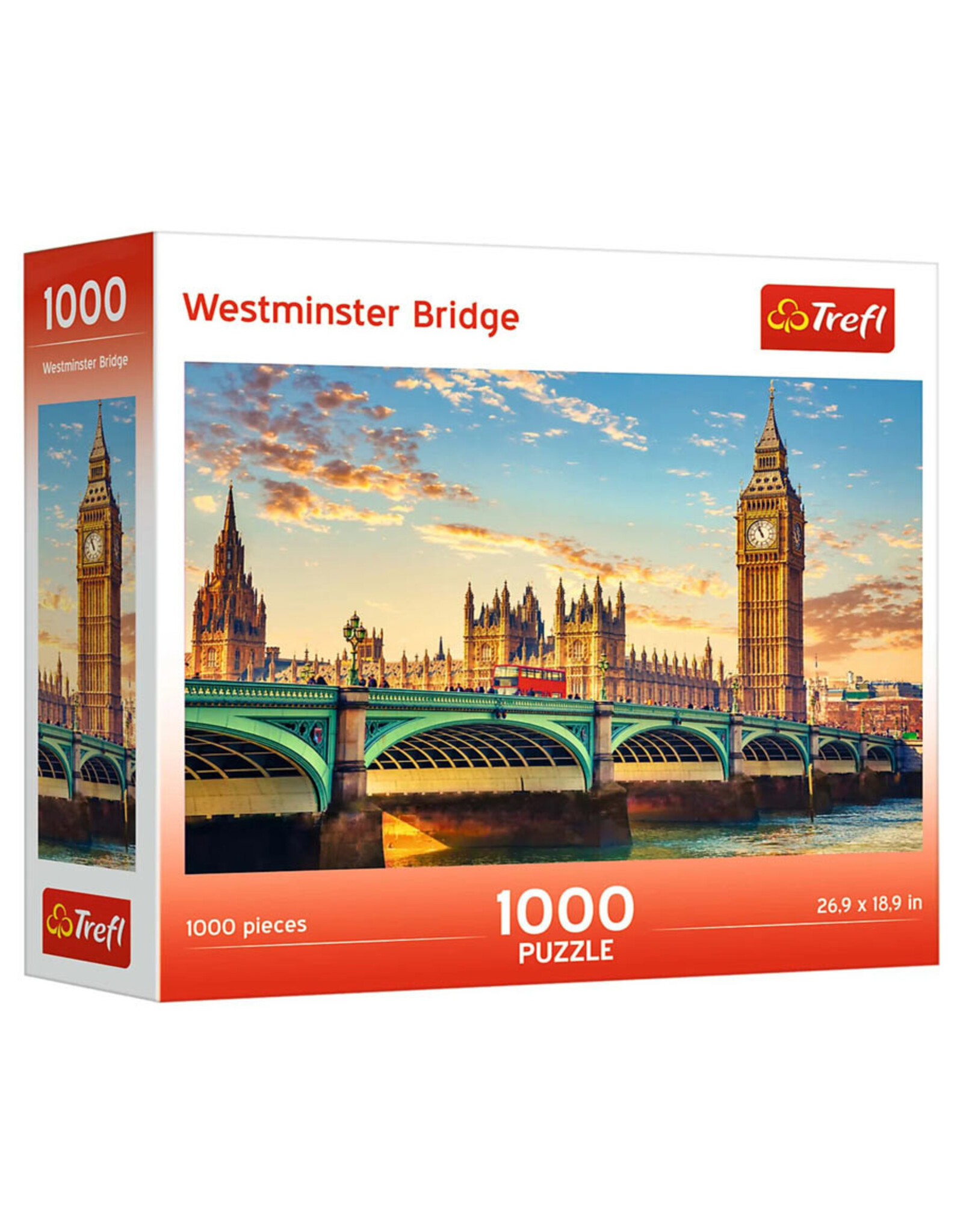 Trefl Puzzle: Westminster Bridge 1000 Piece (Trefl Red)