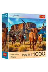 Trefl Puzzle: Longhorns 1000 Piece (Trefl Red)
