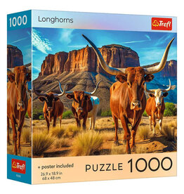 Trefl Puzzle: Longhorns 1000 Piece (Trefl Red)