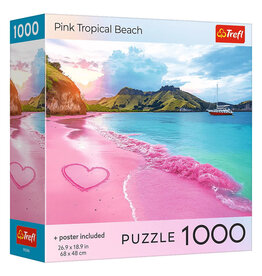 Trefl Puzzle: Pink Tropical Beach 1000 Piece (Trefl Red)
